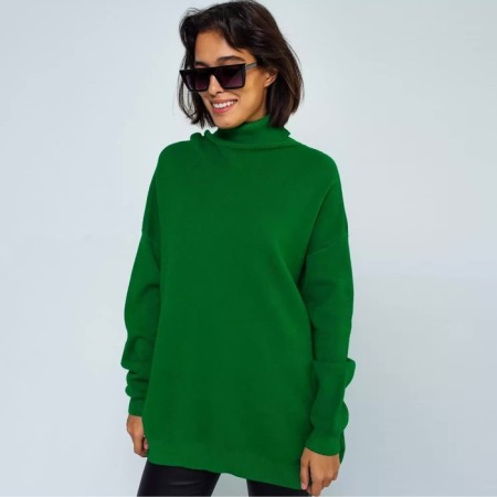 Women's sweater, green color, size 48-52-1