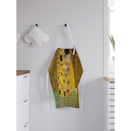 Apron kitchen with a photo print "Gustav Klimt Kiss", adjustable, size OS-1