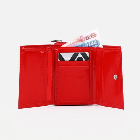 Women's wallet with lightning, red color-4