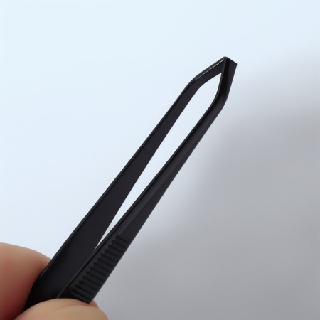 Direct tweezers, narrow, 8.5 cm, black color-3