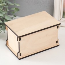 Casket for painting Castle 16x10x9 cm, Plywood 6mm