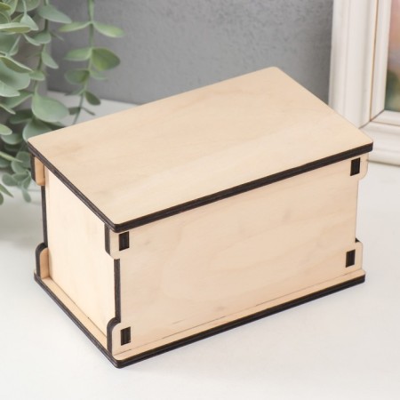 Casket for painting Castle 16x10x9 cm, Plywood 6mm