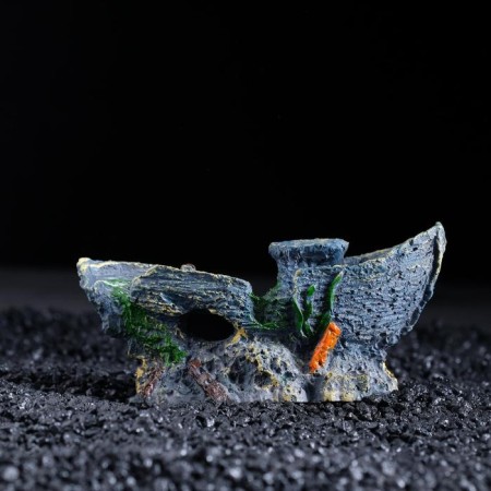 Decor for the Aquarium "Little Boat", 13 x 5.5 x 5.5 cm-1