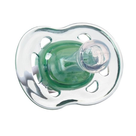 Nipple - classic dummy, silicone, +6 months, with a cap, green color-4