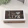 Casket wood 6 divisions "I love life" brown-white 15x24x7 cm