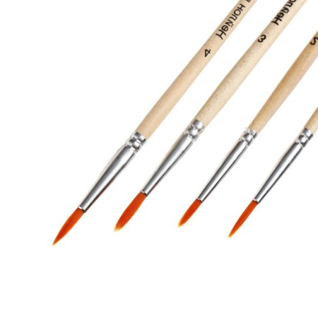 Set of brushes nylon, round, 4 pieces: No. 1, 2, 3, 4-2