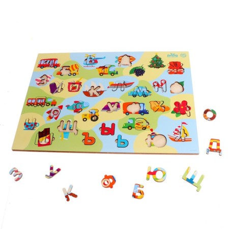 Puzzle. Alphabet invisible "Machines"-2