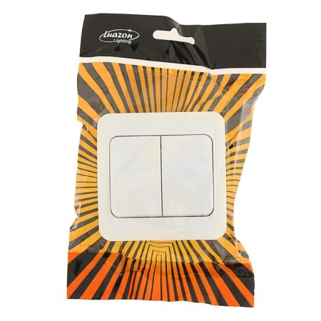 Luazon Lighting "ECB" switch, 10 A, 2 keys, white-3