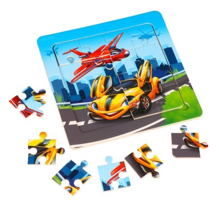 Puzzle "Transport", 14 cm x 14 cm-3