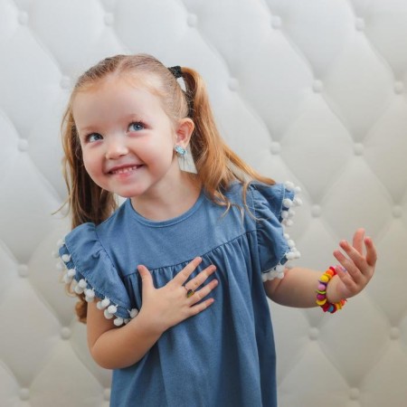 Children's bracelet "Choselka", a wave with beads, color-3