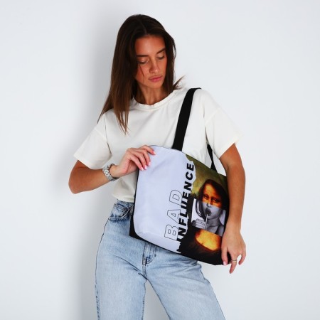 BAD BAD Influence bag without lightning with lining, white/black color-8