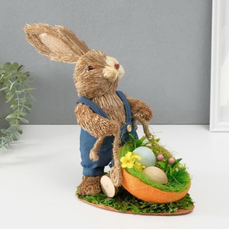 Souvenir "Bunny in overalls is lucky a cart with testicles 21x14.5x30.5 cm-2