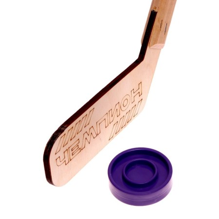Blue made of wood, with a plastic puck "only victory"-4