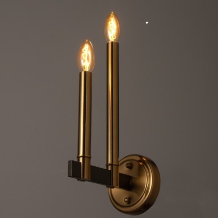 Bra "Barry" 2x40W E14 brass 19.5x12x31 cm-2