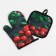 Cherry kitchen set of 17*17 cm, mittens-seging 26*16 cm, 100% p/e