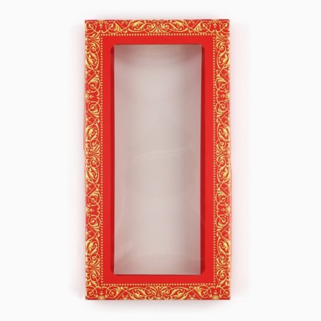 Box for chocolate “Magic New Year!”, With a window, 9.4 x 1.7 x 18.4 cm, New Year-1