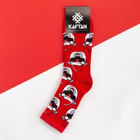 New Year. New Year's socks KAFTAN "Bear" size 41-44 (27-29 cm), red color-2