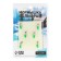 Mormyshka column green, black strip + tetro cube silver, weight 0.9 g