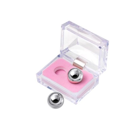 Vaginal balls Metal by toyfa, silver color, d = 2 cm-1