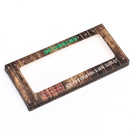 Gift box for tiles of chocolate, with a strategic stock window, 17 x 8 x 1.4 cm-2