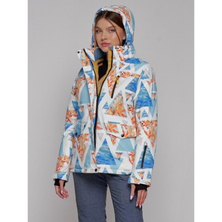Ski jacket female winter, size 42, blue color-2