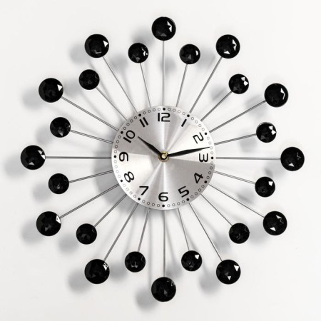 Watching clock, series: openwork, "rays", smooth move, d-34 cm, dial 12 cm