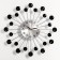 Watching clock, series: openwork, "rays", smooth move, d-34 cm, dial 12 cm