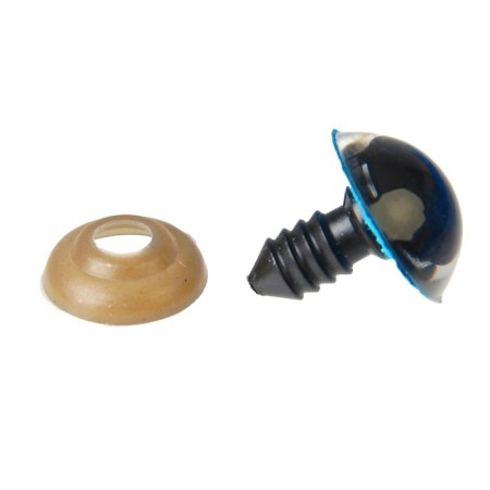 Rifle eyes with plugs, "sparkles" set of 30 pcs, size 1 pc: 1.6 cm, blue color-1