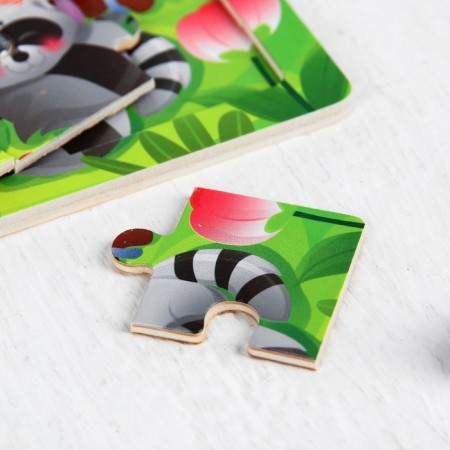 Puzzle "Raccoon" 12 elements 0.4 × 14.5 × 11 cm-2