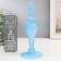 Glass of glass per 1 candle "Vitk" transparent blue 10.5x10.5x25 cm