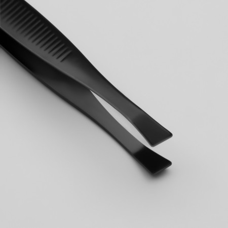 Pinzet begged, narrow, 8.5 cm, black color-4