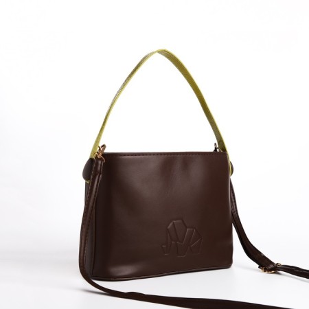Cross-Bodi Bag on a zipper, brown color-1