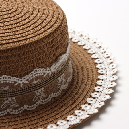 Hat for the girl "Lady" Minaku, rr 52, central brown-2