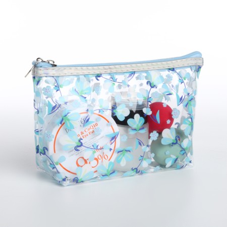 Cosmetic bag with lightning, blue color-3