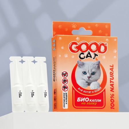 Good Cat Biocados for kittens and cats from fleas and ticks, 3 x 1ml
