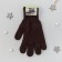 Women's gloves from Mongolian wool, chocolate color, size 17-19