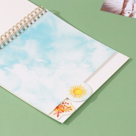 Photo album on spirals 20 sheets "Time" volumetric element + 4 tabs 24x24 cm-5