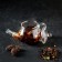 Glass teapot with metal sieve "Damba", 100 ml