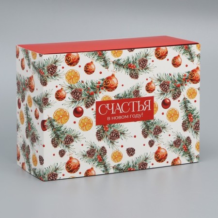 Box the team "Happiness", 25 x 18 x 10 cm, new year-1
