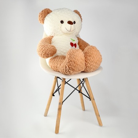 Soft toy "Bear", with a cherry, 80 cm, brown color-3