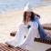 Women's pants Minaku: Casual Collection Color Ecrew, rr 42