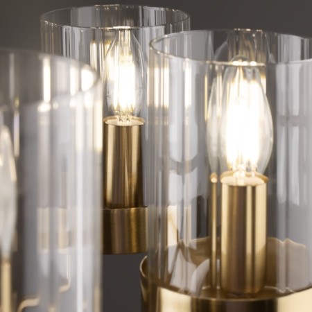 Suspended lamp Freya Fr5426PL-08BS CLIP, 530x530 mm, E14, 8x40W, brass color-2