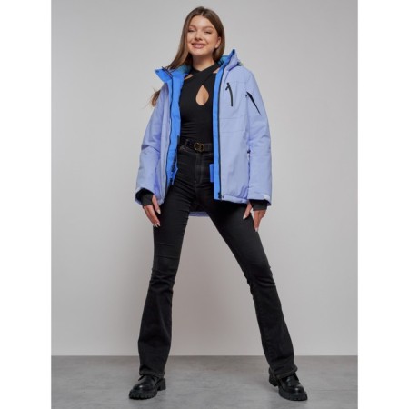 Ski jacket female, size 48, purple color-13
