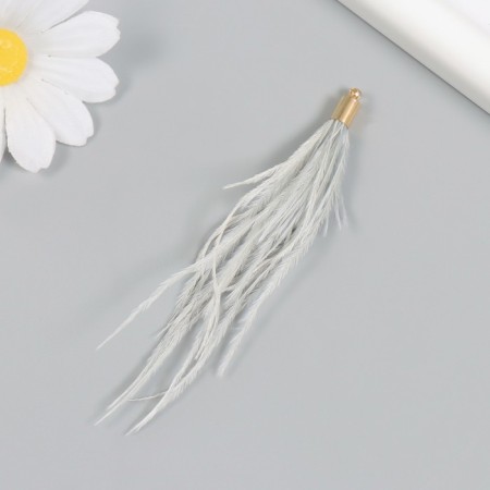 Decor for creativity Pen "Brush Ostrus" set 2 pcs gray 9x0.5 cm-1