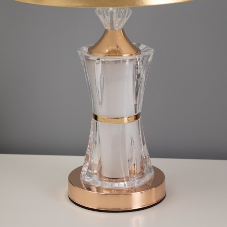 Bulbed table "Lucia" 1x40W E27 1x3W LED gold 25x25x45cm-3
