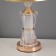 Bulbed table "Lucia" 1x40W E27 1x3W LED gold 25x25x45cm
