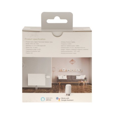 Thermostatic head of MOES ZTRV-ZX-TV02 Zigbee, display, timer, temperature sensor-2