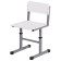 Stool adjustable Polini Kids City "Pupil" 2-6 group, gray-white