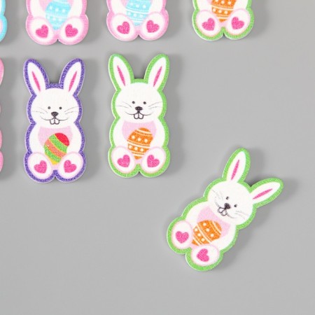 Decor for creativity tree "Rabbit with an egg" set 10 pcs mix 4x1.8 cm-1