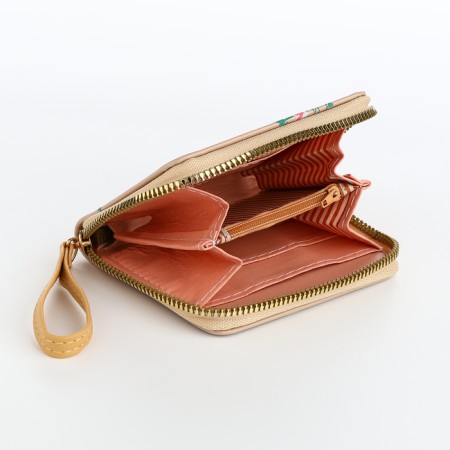 Women's wallet with lightning, beige color-4